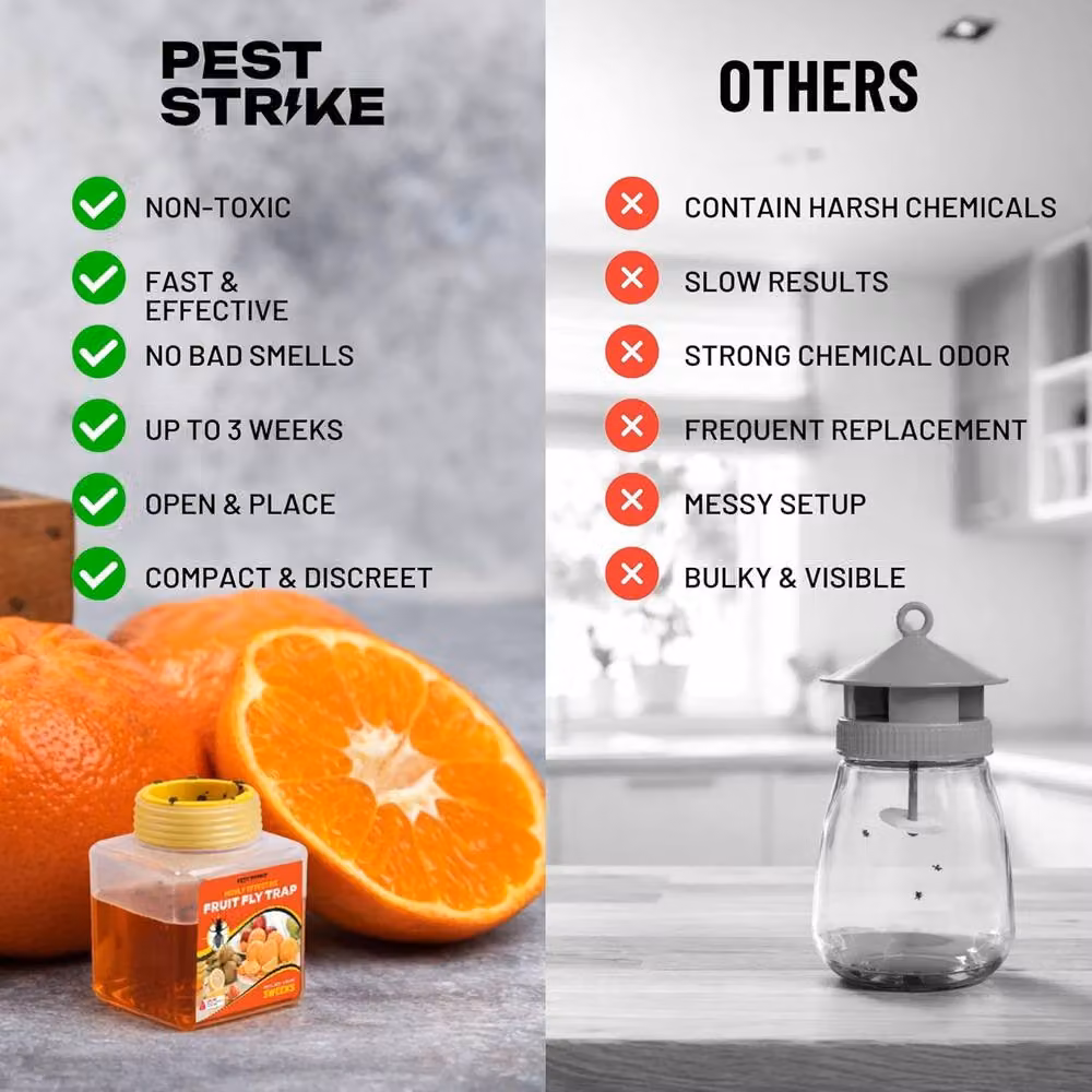 Volila Odour Free Indoor Fruit Fly Traps, Orange, 6 Pack – 4