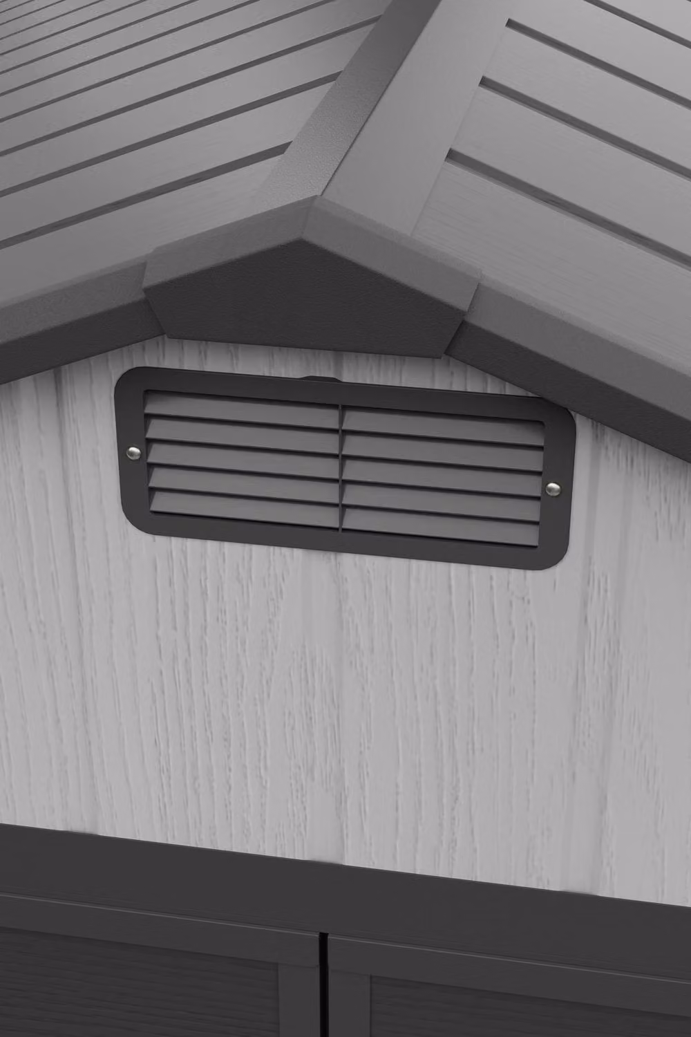 Living and Home Grey Plastic Outdoor Garden Storage Shed with Floor and Window – 4
