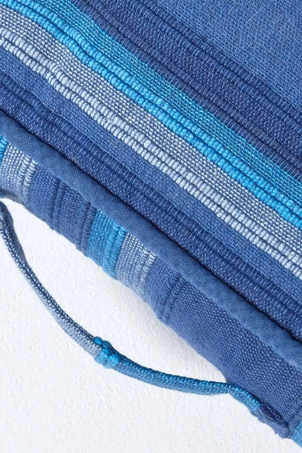 Homescapes Morocco Striped Cotton Floor Cushion, Blue, W/D/H: 40 x 40 x 8 cm – 2