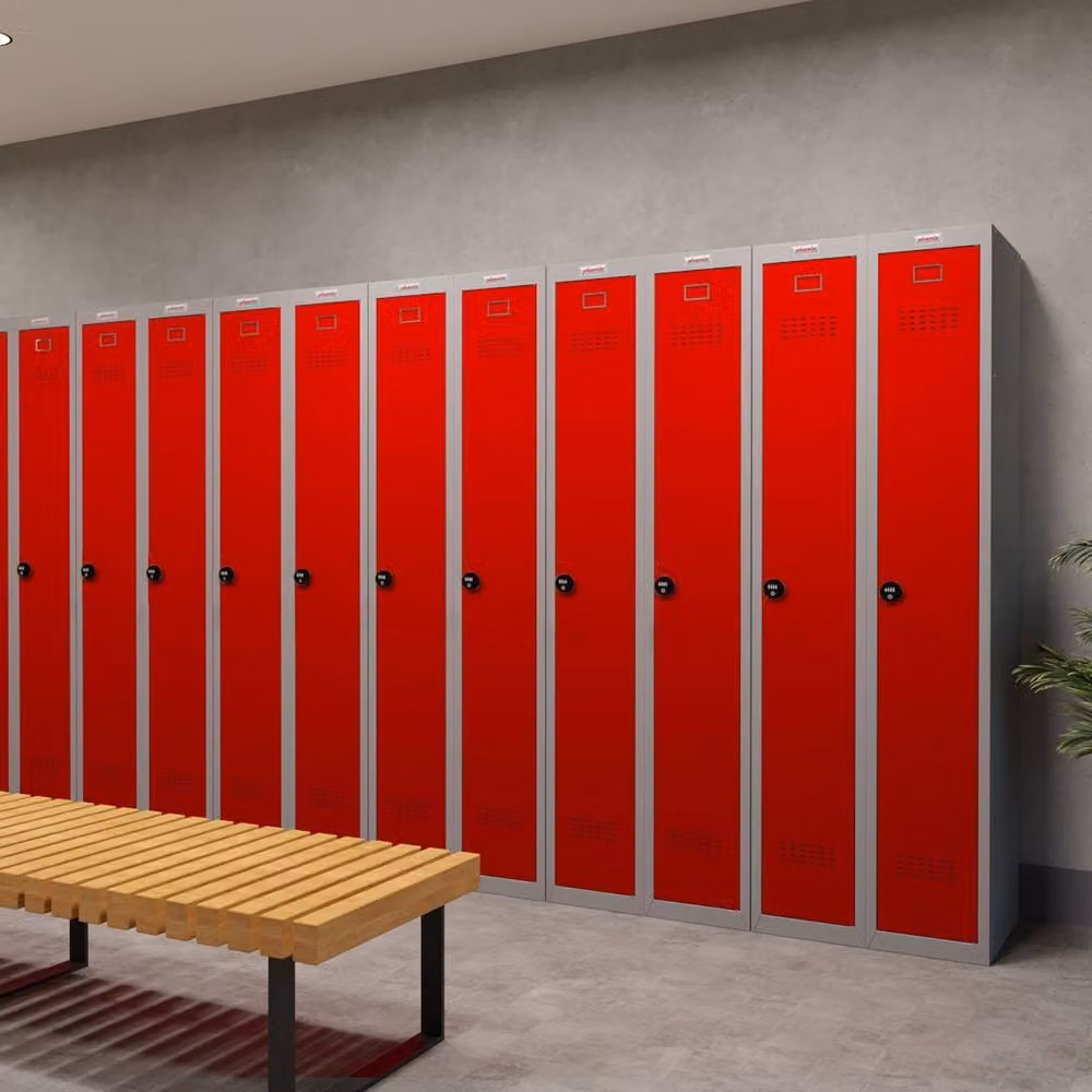 Phoenix Safe Company PL1133GRC Personal Locker in Red with Combination Lock, H 180 cm x W 100 cm – 3