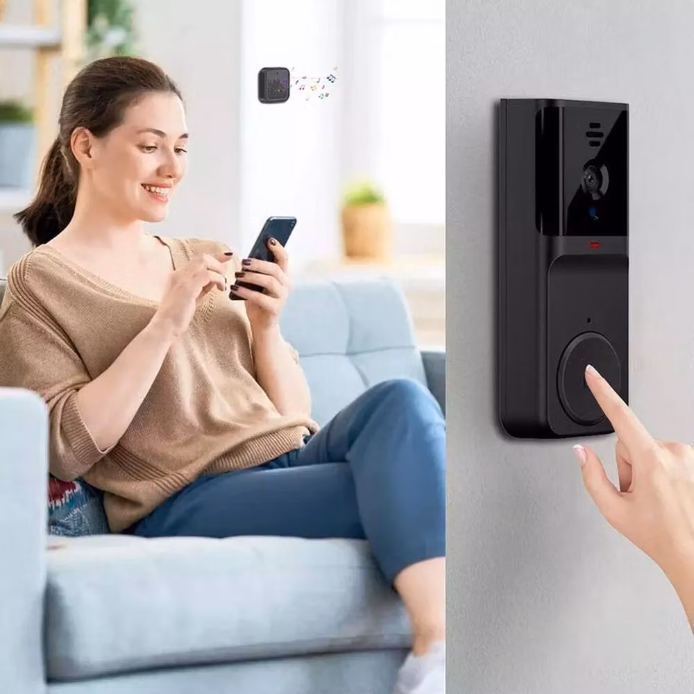 Kelvenix Smart WiFi Wireless Video Doorbell Security Camera Intercom, Black – 9