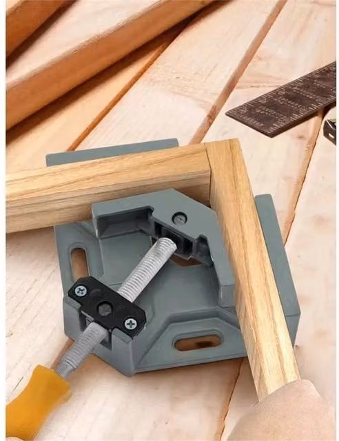 Nordara 2x 90 Degree Right Angle Corner Clamp Woodworking Tool in Grey Aluminum Alloy