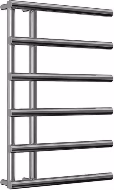 Bathroom Kingdom Matera Chrome Designer Heated Towel Rail, Silver, W: 50.0 cm, H: 72.2 cm