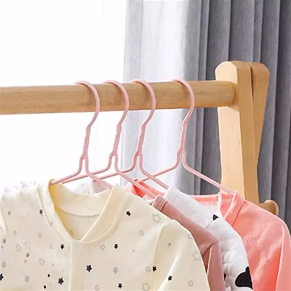 Nordara 40 Pink and Silver Plastic Childrens Space Saving Hangers with Notches – 2