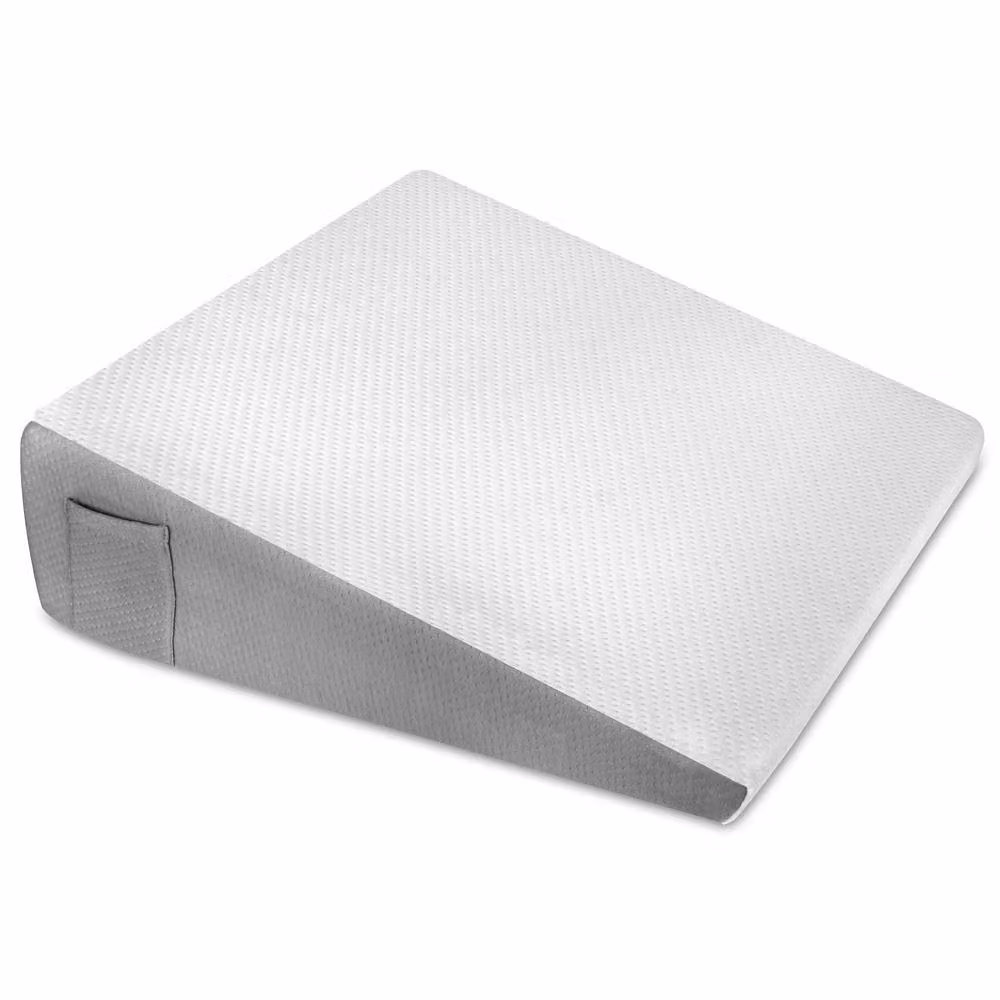 Aamira Orthopaedic Gel Memory Foam Wedge Pillow in White for Back, Neck and Shoulder Support – 2