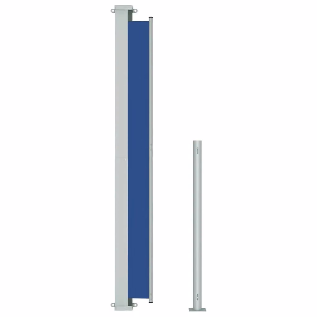 Berkfield Home Blue Retractable Side Awning with Polyester Fabric and Steel Frame, W/H: 500 x 180 cm – 3