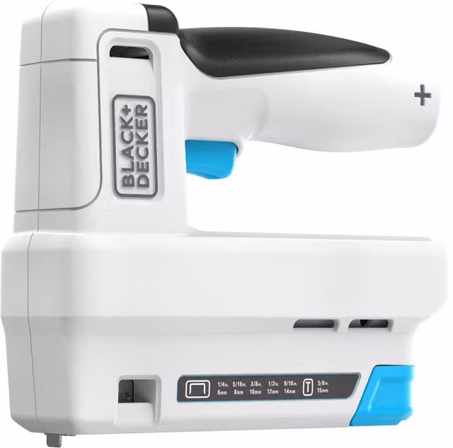 Black+Decker Battery Powered Stapler in Black and White
