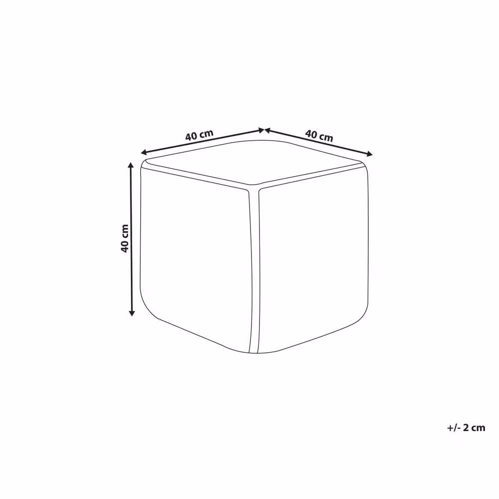 Wyld and Coco Purple Bouclé Cube Pouffe, W/D/H: 40 x 40 x 40 cm – 2