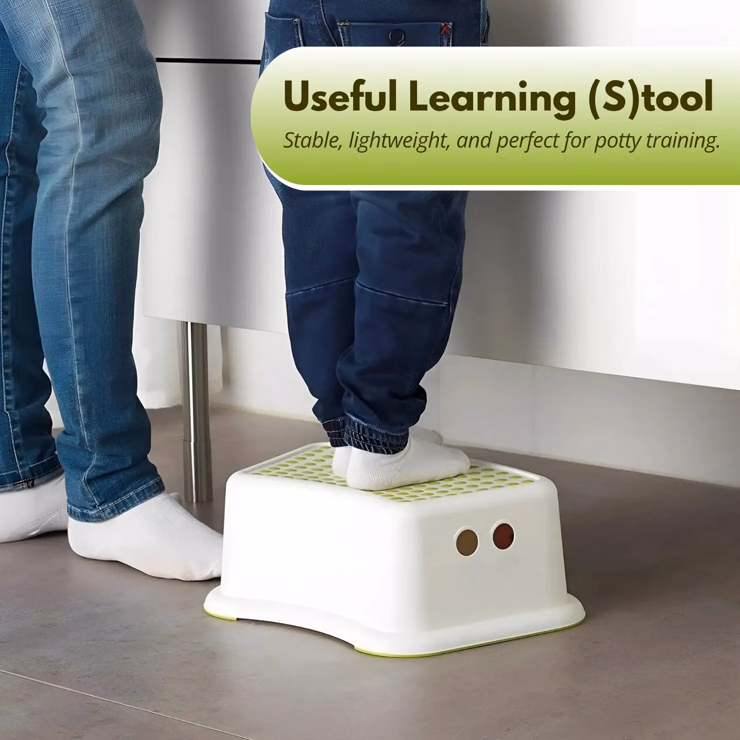 Marco Paul Modern Plastic Stepping Stool for Children in White – 3