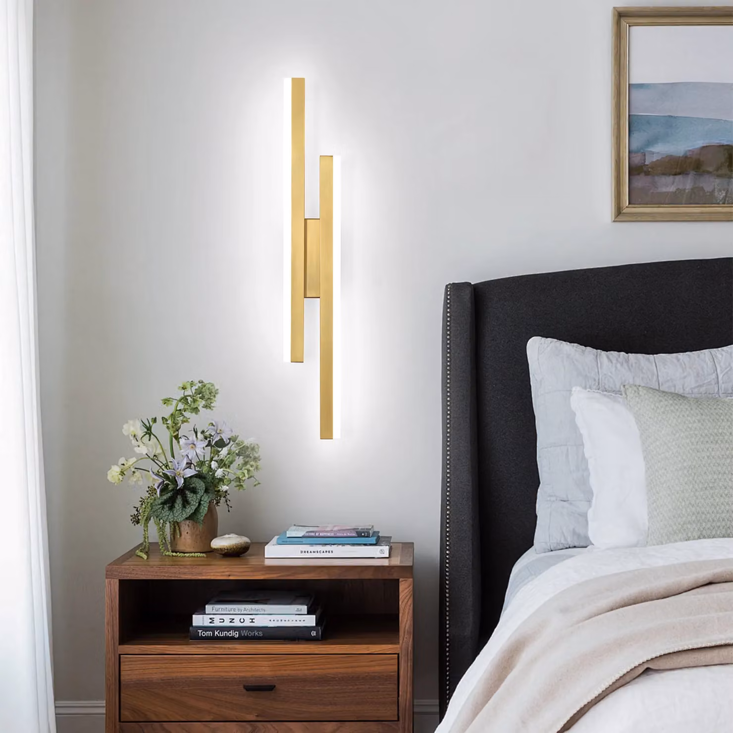 COMELY Modern Gold 16W Indoor Wall Lights with Up and Down Lighting – 2