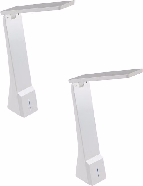 Loops 2 Pack White LED Table Lamps with Integrated Rechargeable Battery