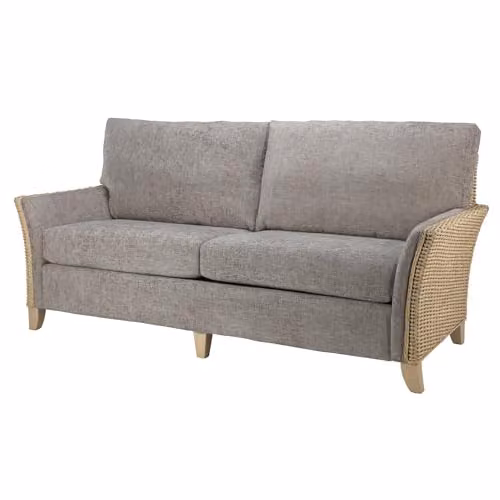 Desser Arlington Rattan Conservatory Furniture Set with 3-Seater Sofa, 2 Armchairs and Jubilee Grey Cushions – 3