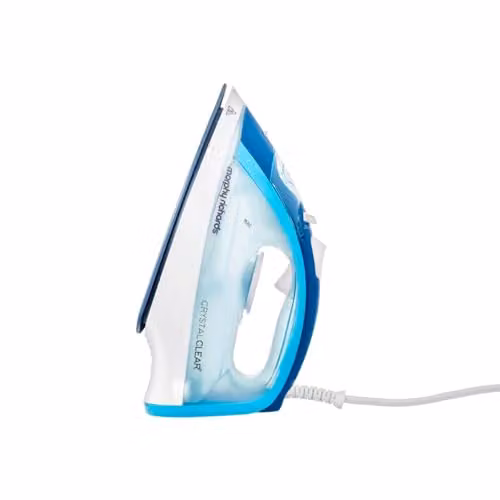 Morphy Richards Crystal Clear 2400W Steam Iron with Ceramic Non-stick Soleplate and Anti-calc Function in Turquoise and White – 1