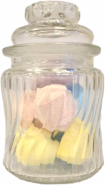 Kilner Geometric Swirl Ribs Candy Jar in Clear Glass