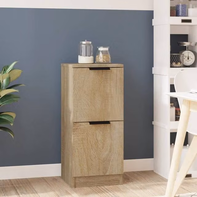 Berkfield Home Sonoma Oak Sideboard in Natural, W/D/H: 30 x 30 x 70 cm