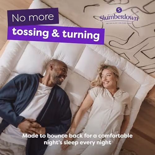 Slumberdown White Super King Mattress Topper – 2