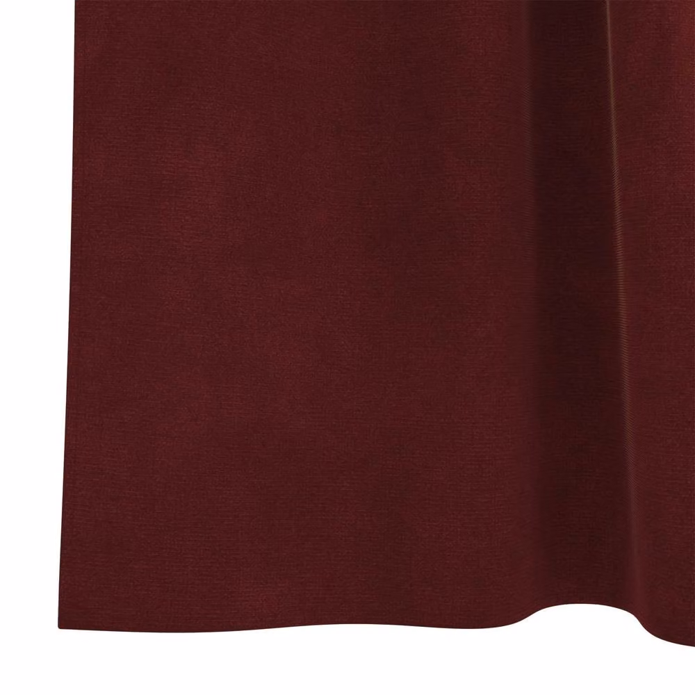 Berkfield Home Wine Red Velvet Blackout Curtains with Hanging Loops, 2 Pack – 5