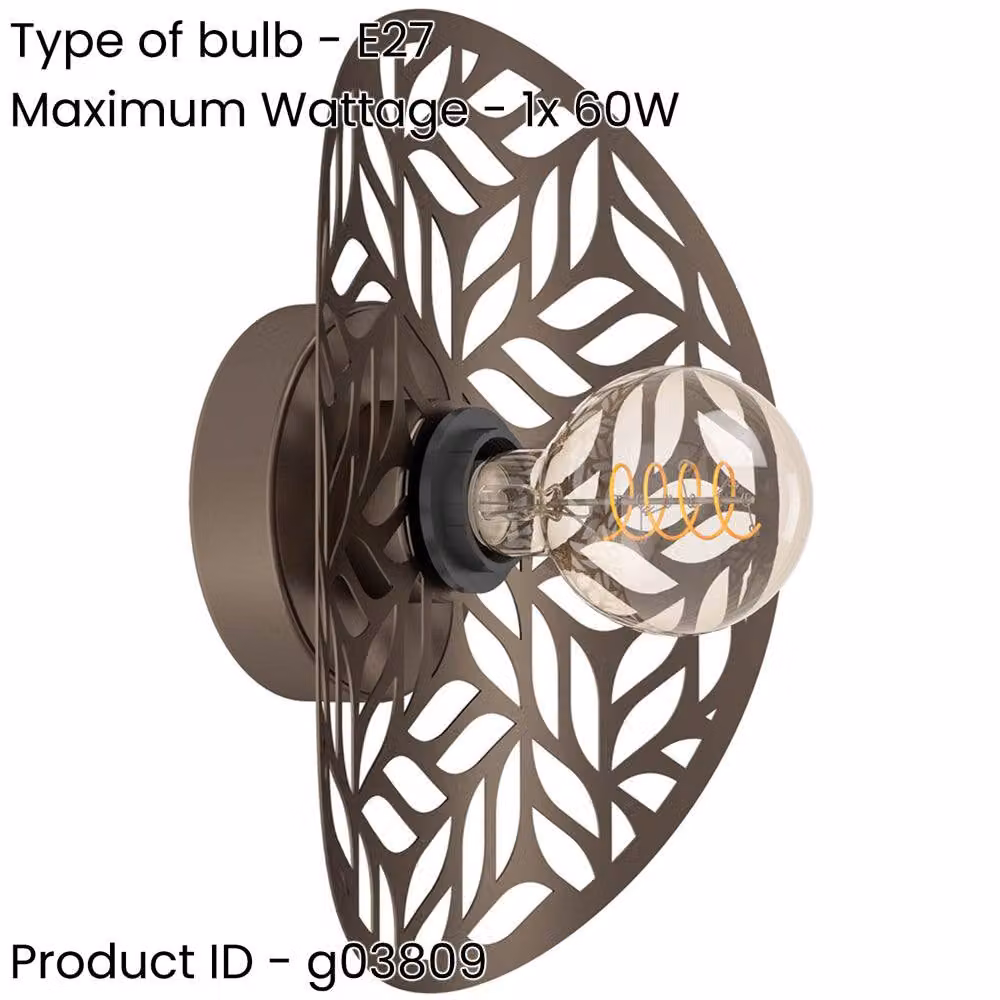 Loops Modern Bronze Metal Wall Light in Brown – 2