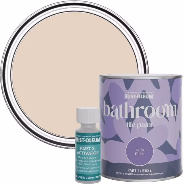 Rust-Oleum Bathroom Tile Paint in Satin Finish, Beige, 0.75 l