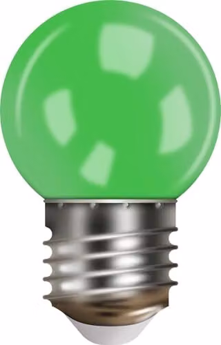 Xmas Haus G45 Shatterproof LED Drop Bulb, E27 Base, Multicolour and Green – 1