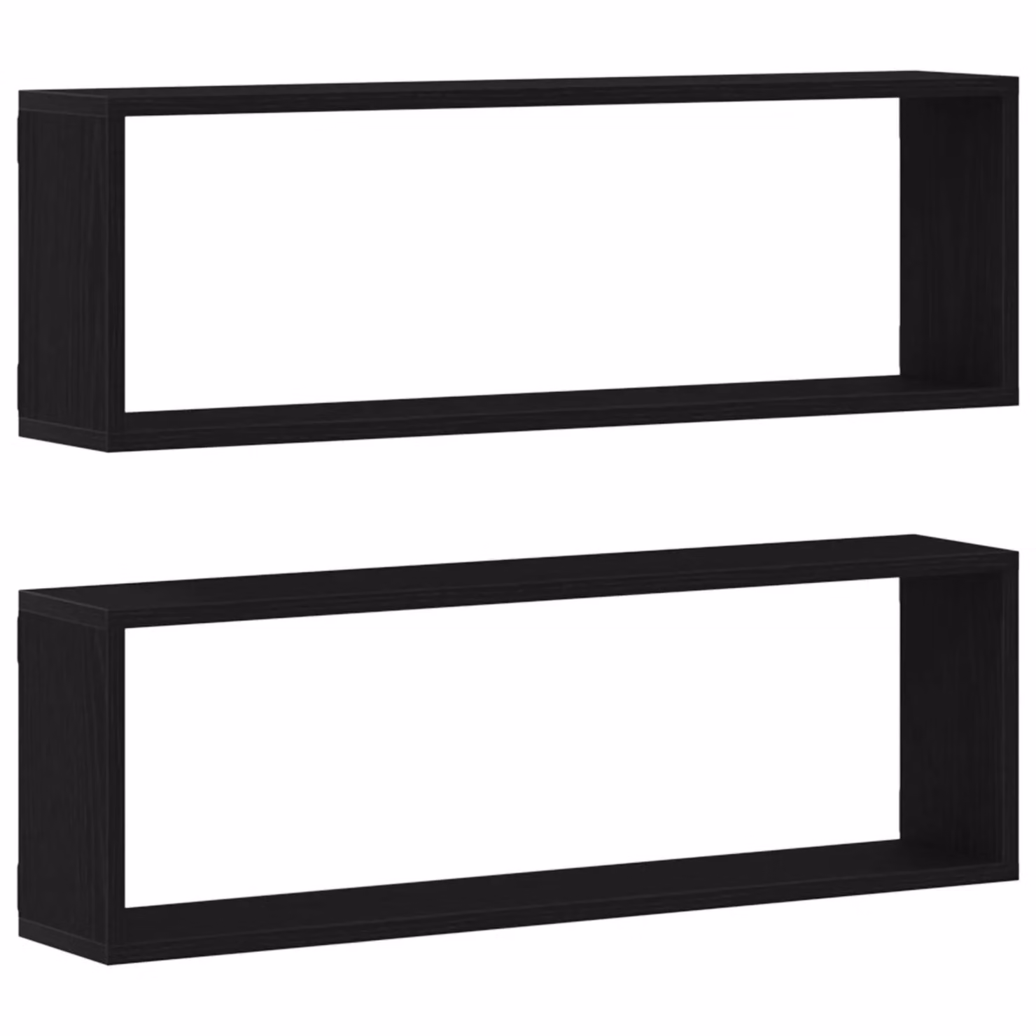 Berkfield Home Wall Shelves, Set of 2, Black Oak, W: 80 cm, D: 26 cm, H: 15 cm – 2