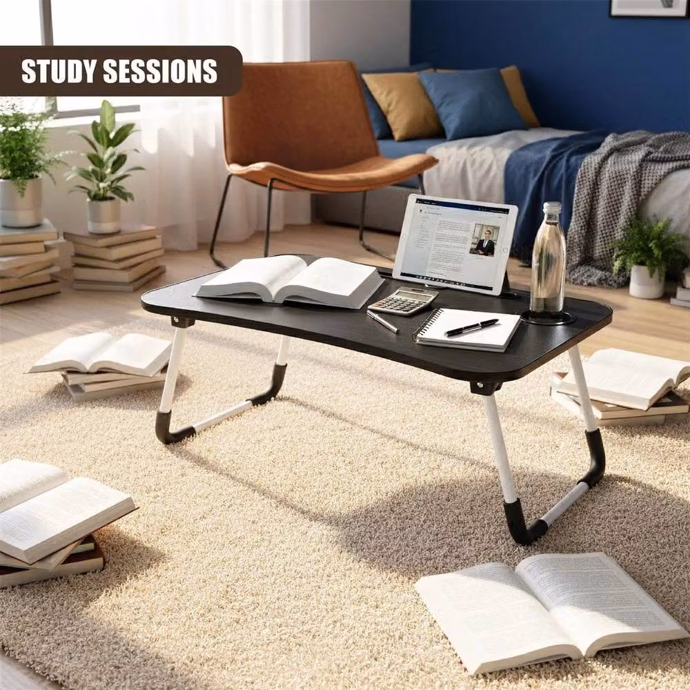 EONLION Portable Foldable Laptop Desk Table in Black, 100 cm – 4