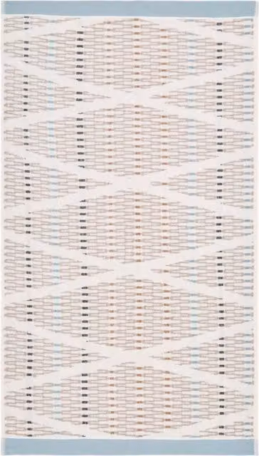 Bedeck of Belfast Albany/Danza Fluffy Cotton Terry Velour Bath Sheet with Border, Neutral
