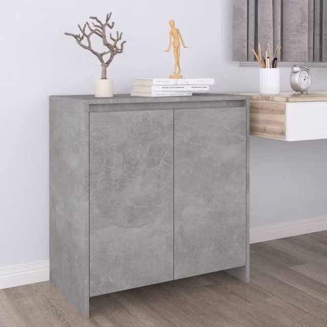 Berkfield Home Modern Sideboard in Concrete Grey, W/D/H: 70 x 41 x 75 cm – 1