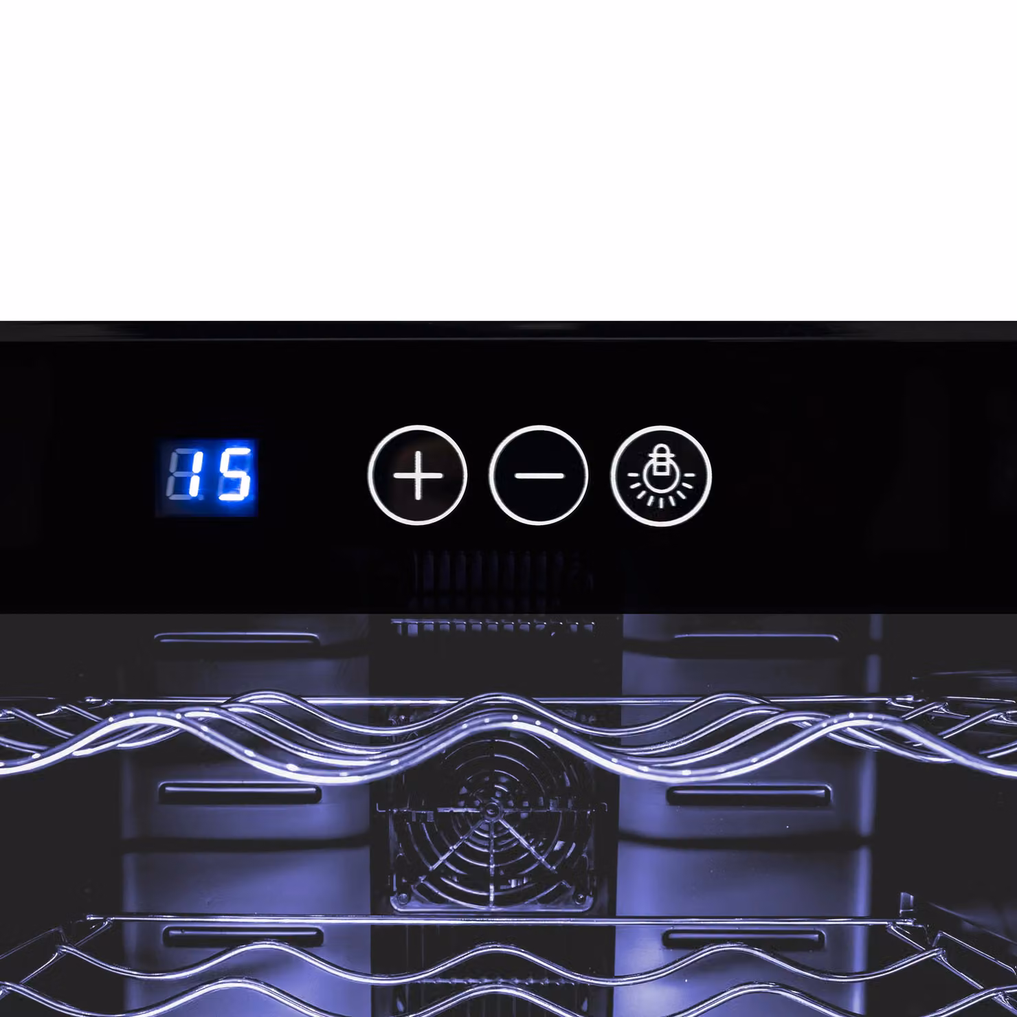 Monstershop Oriva Thermoelectric LED Wine Cooler in Black with Glass Door, H: 81.0 cm x W: 40.0 cm x D: 42.0 cm – 5