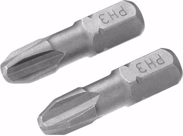 Stanley PH3 Steel Screwdriver Bit, Pack of 2, Grey