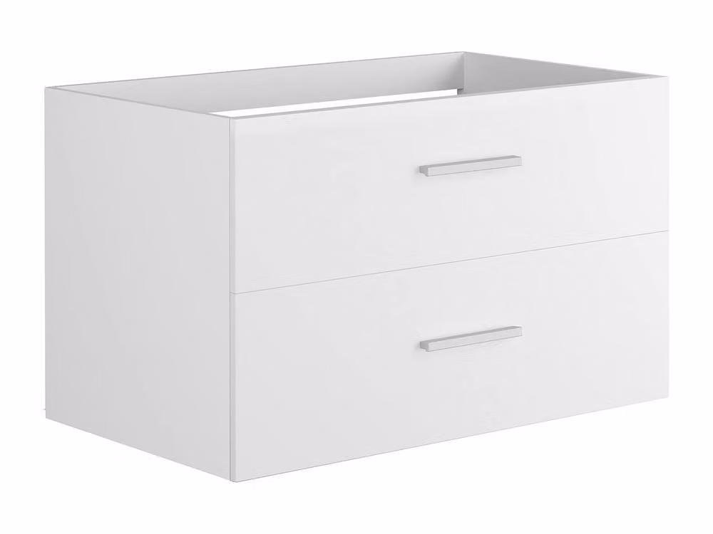 Vente-unique KAYLA Wall-Mounted Vanity Unit in White, W/D/H: 80 x 45 x 47 cm – 2