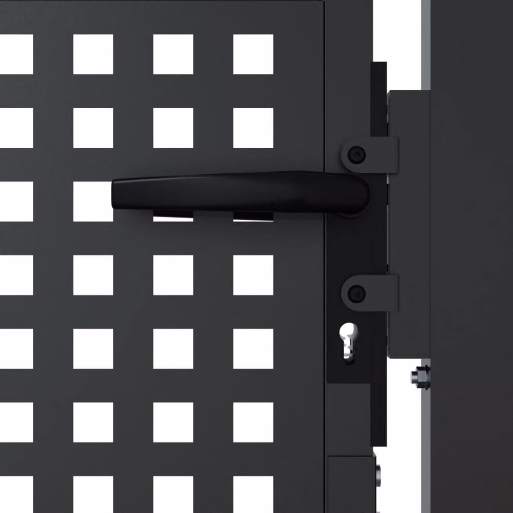 Berkfield Home Steel Garden Gate in Anthracite Grey, W/H: 105 x 125 cm – 4
