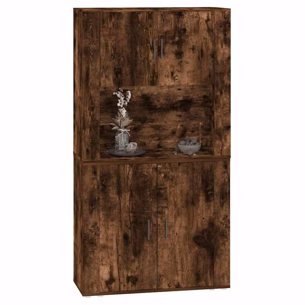 Berkfield Home Smoked Oak Highboard in Brown – 3