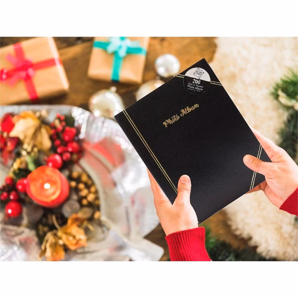 Nordara Set of 5 Black Photo Albums with 200 Slip-in Pockets, 10.16 x 15.24 cm – 3