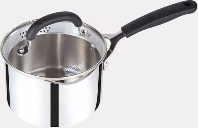 Prestige Stainless Steel 16cm Saucepan, Silver