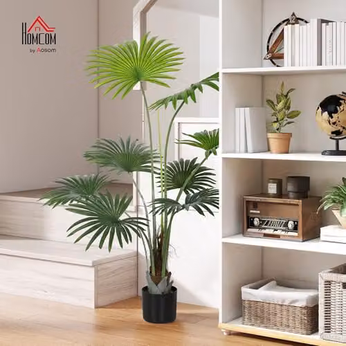 HOMCOM Green Artificial Palm Tree, Height: 145 cm – 2