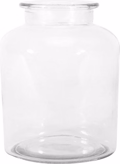 Bloom Recycled Aqua Glass Flower Vase in Transparent White