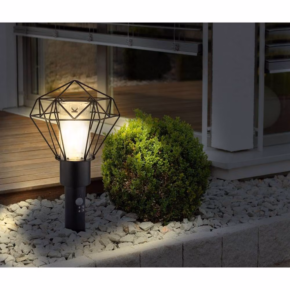 Netlighting Horace Outdoor Pedestal Light Black IP44 with E27 Socket – 3