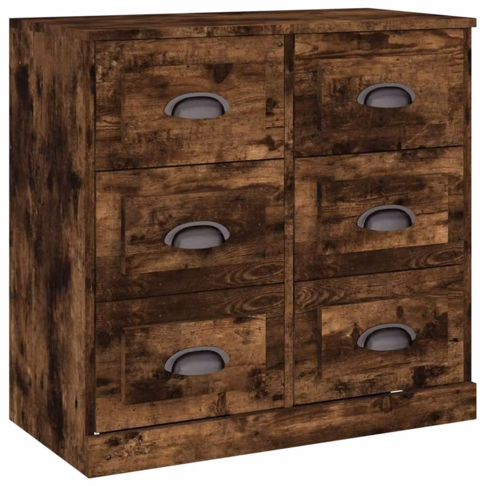 Berkfield Home Smoked Oak Sideboard in Brown, W/D/H: 70 x 35.5 x 67.5 cm – 2