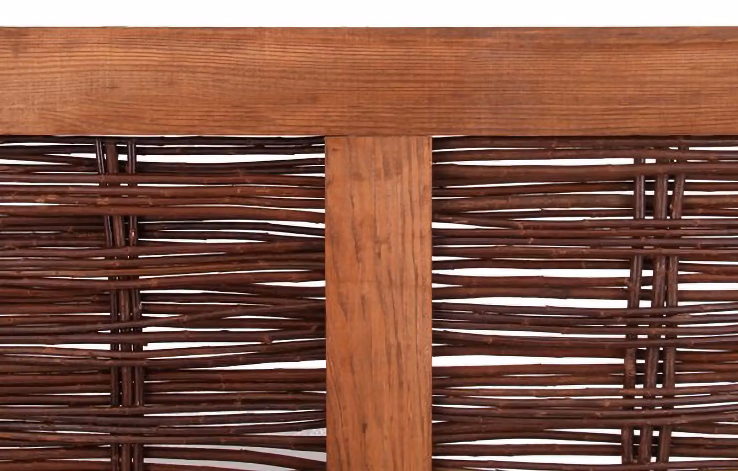 Primrose Handwoven Willow Hurdle Fence Panel, Brown, W x H: 182.88 x 182.88 cm – 3