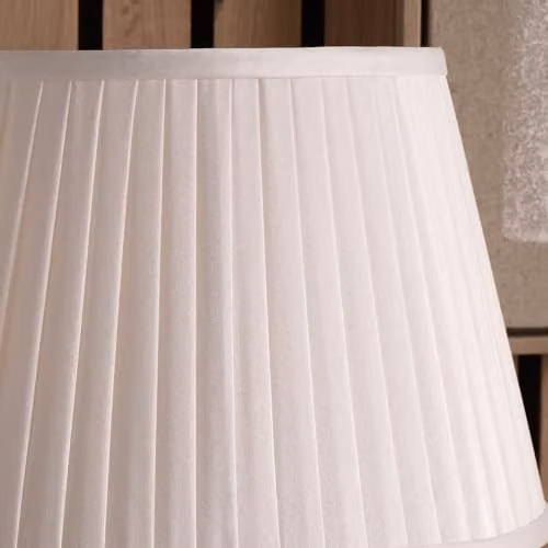 Pacific Lifestyle Poly Cotton Knife Pleat Lamp Shade in Ivory, Diameter: 35 cm – 2