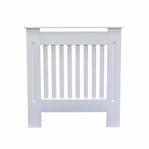 Airwave Vertical Line Style White MDF Radiator Cover (Small) W/D/H: 81.5 x 78.0 x 19.0 cm – 1