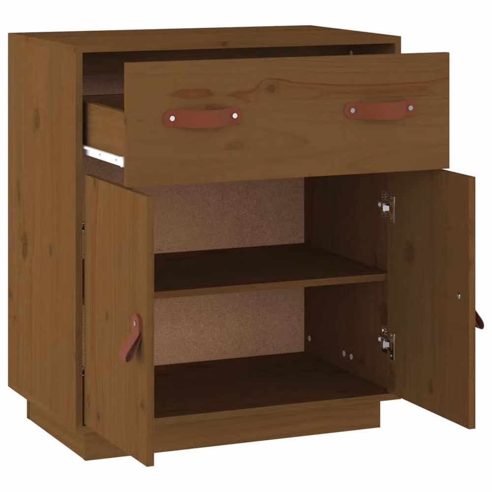 Berkfield Home Modern Sideboard in Honey Brown Solid Pine Wood, W: 65.5 cm, D: 40 cm, H: 75 cm – 3