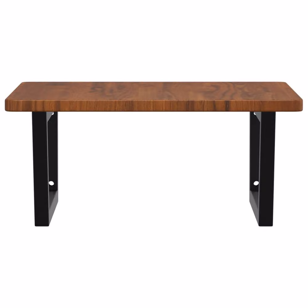 Berkfield Home Wall Mounted Basin Shelf in Brown Oak and Steel – 2