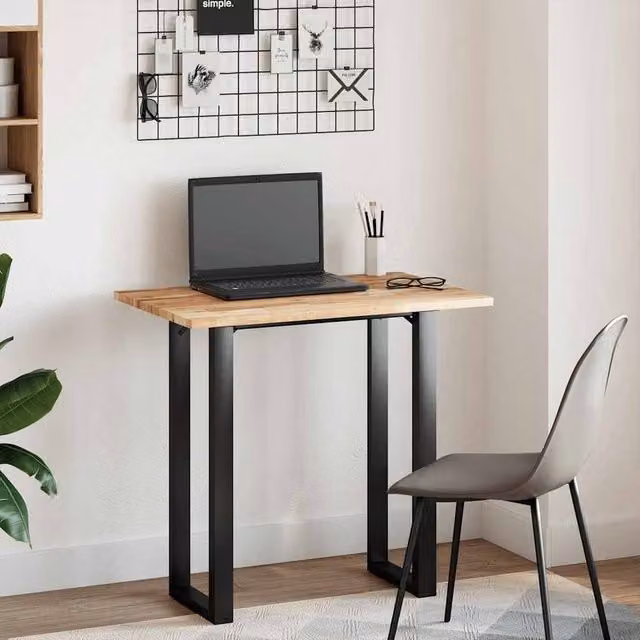Berkfield Home Solid Wood Acacia Desk Top in Brown, W: 80 cm, D: 50 cm, H: 2 cm