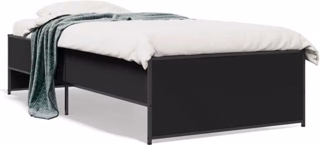 Berkfield Home Black Minimalist Bed Frame W/D/H: 100 x 200 cm
