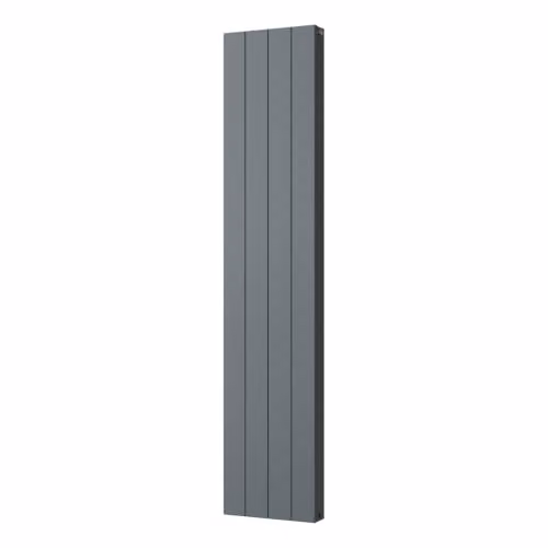 UK Radiators Thetford Anthracite Vertical Designer Radiator, Double Panel Smooth Aluminium, H: 180 cm, W: 37.2 cm – 2