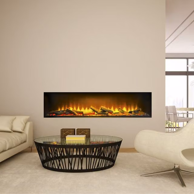 Acantha Aspire 125 Fully Inset Media Wall Electric Fire in Black