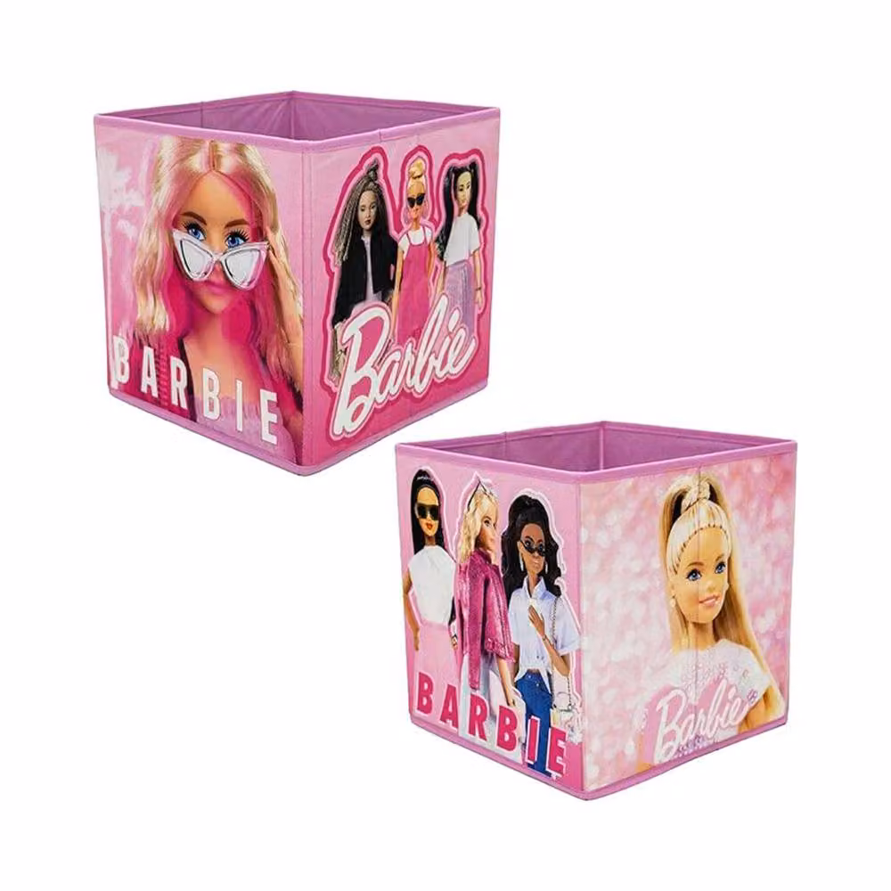 Barbie Pack of 2 Foldable Storage Boxes in Pink and Multicolour – 2