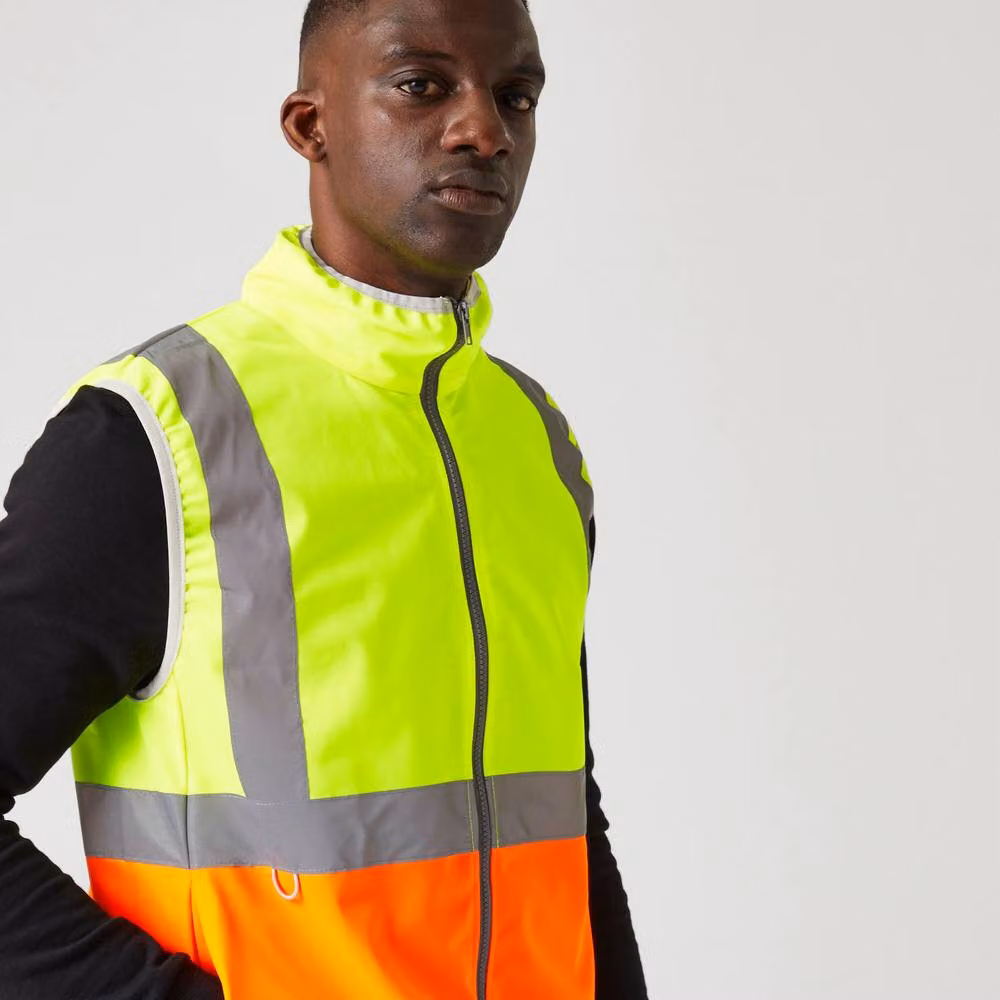 Regatta Men's Hi-Vis Full Zip Polyester Vest in Yellow and Orange, Size XL, EN ISO 20471 Compliant – 5